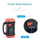 Фонарь кемпинг HB-1678 встроенный аккумулятор ЗУ microUSB солнечная батарея                         