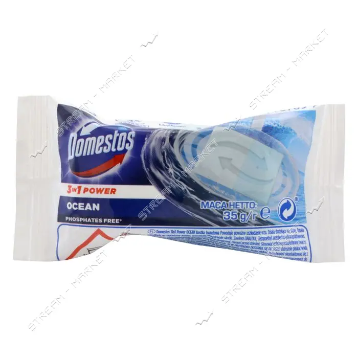 Сменный туалетный блок для унитаза Domestos Атлантик 35г