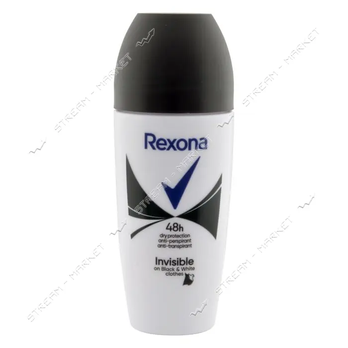 Антиперспирант роликовый Rexona женский Невидимый на черном и белом 50мл                            