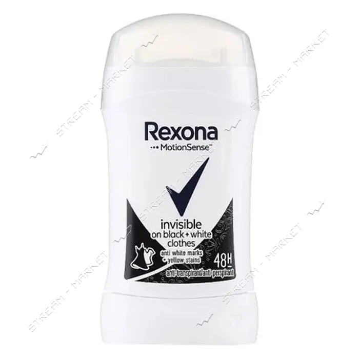 Антиперспирант твердый Rexona женский Невидимый на черном и белом 40мл                              