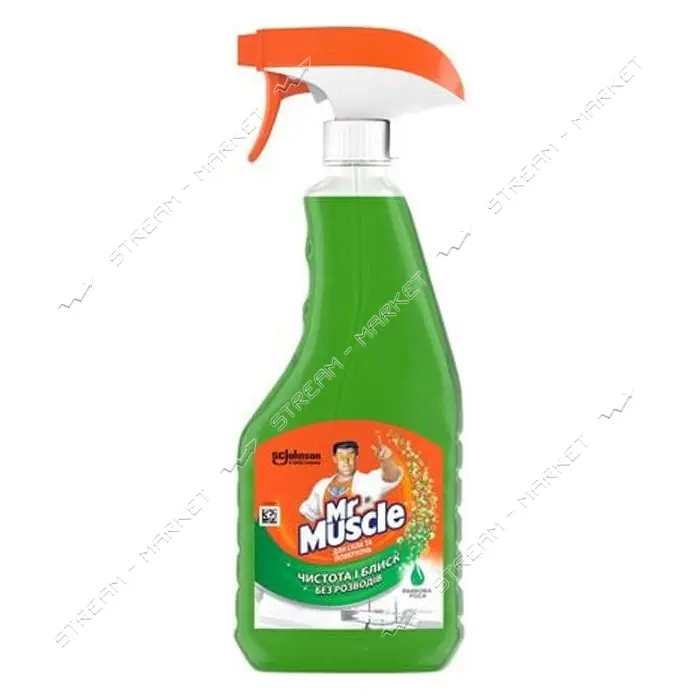 Средство для мытья стекол Mr Muscle Чистота и блеск без разводов с нашатырным спиртом 500мл
