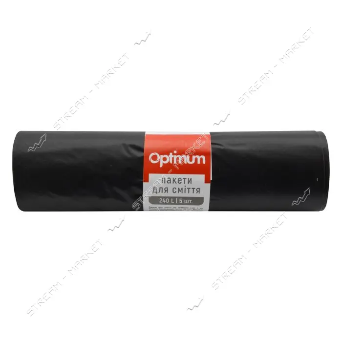 Пакет для мусора PRO Service Optimum черный 240л 5шт                                                