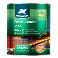 Грунт-эмаль Корабельная 3в1 2.8кг черная матовая                                                    