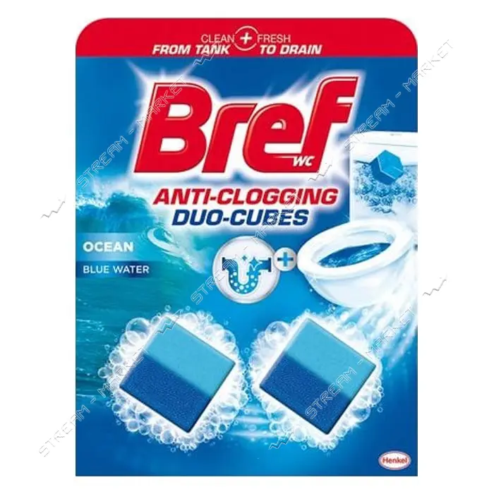 Чистящие кубики для унитаза Bref Duo-Cubes 2х50г