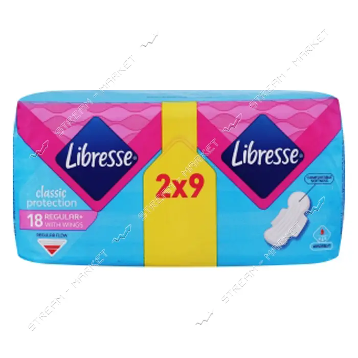 Прокладки гигиенические Libresse Classic Protection Regular Drai 4 капли 18шт                       