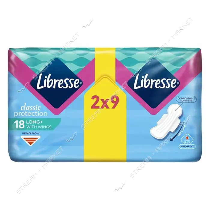 Прокладки гигиенические Libresse Classic protection long 5 капель 18шт                              