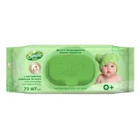 Салфетки влажные Smile Baby с экстрактом ромашки и алоэ 72шт                                        