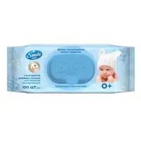 Салфетки влажные Smile Baby с экстрактом ромашки и алоэ 100шт                                       