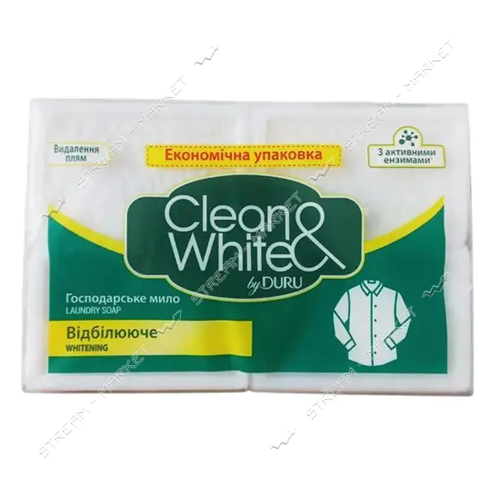 Мыло хозяйственное Duru Clean&White отбеливающее 4х120г                                             