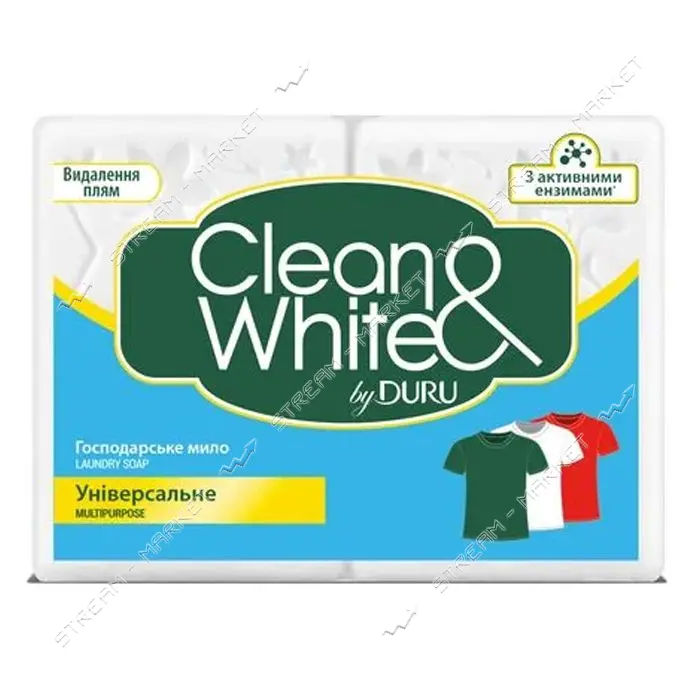 Мыло хозяйственное Duru Clean&White универсальное 2х120г                                            