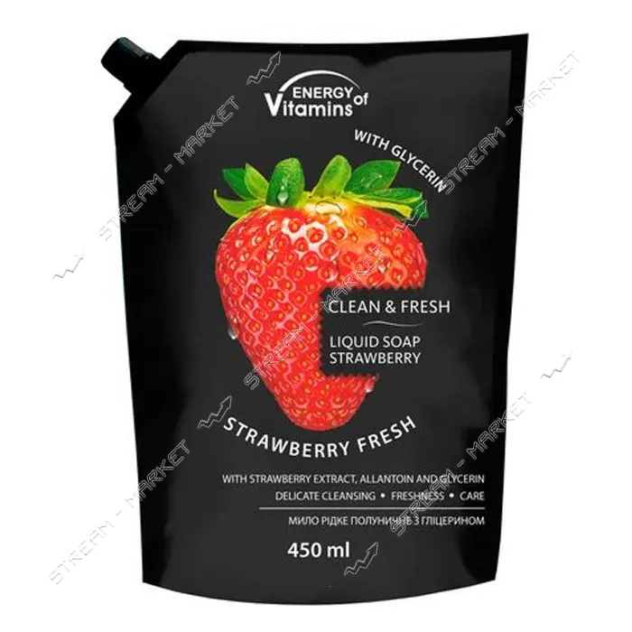 Мыло жидкое Energy of Vitamins Клубничное Duo-Pack 450мл                                            