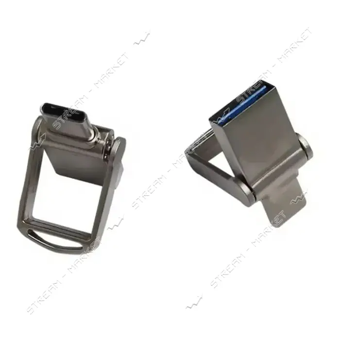 Флешка Aspor AR 128GB 104 USB-A плюс Type-C серебро
