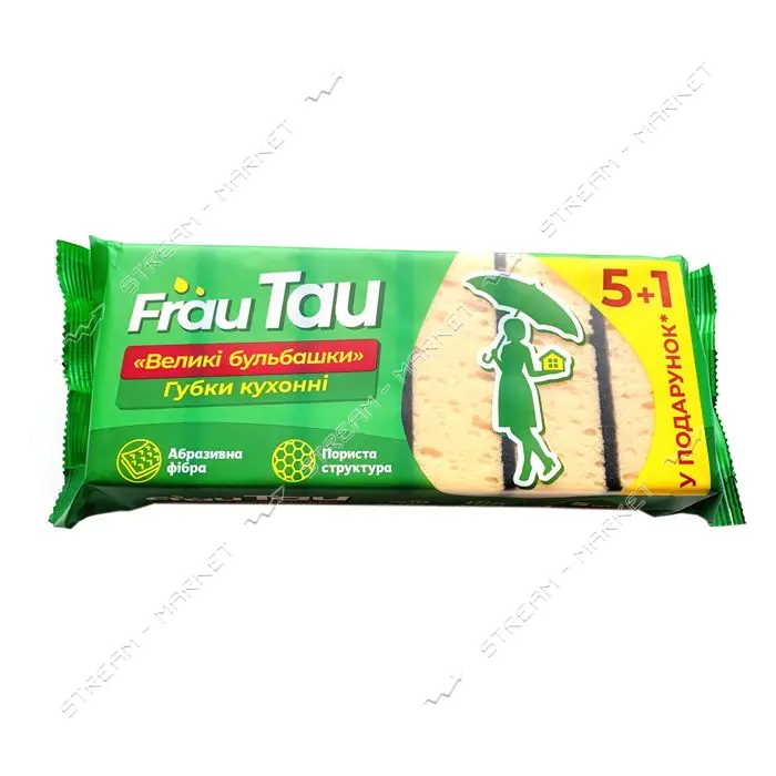 Губка кухонная Frau Tau Большие пузырьки 5 плюс 1                                                   
