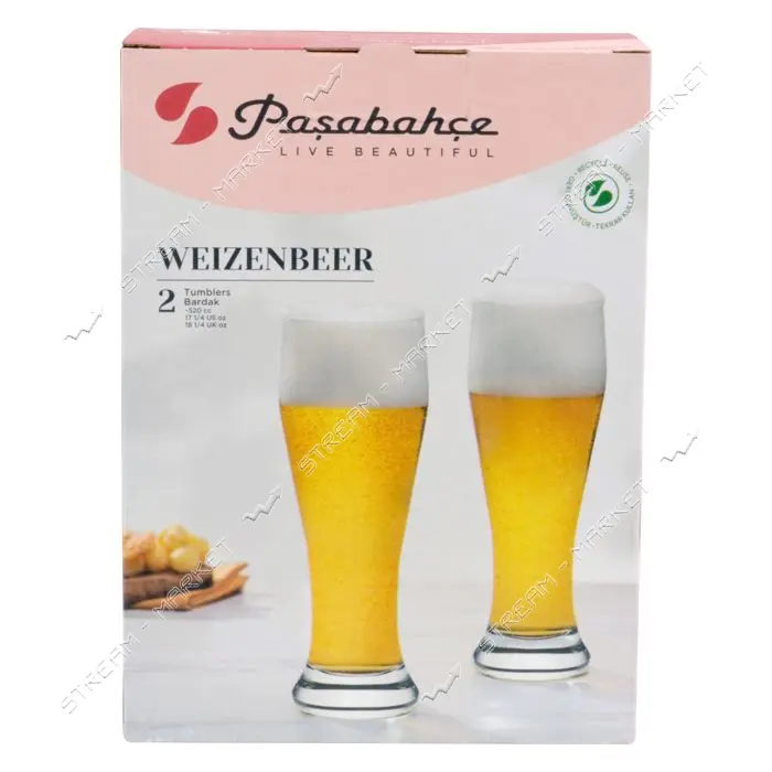 Набор бокалов для пива Weizenberr Pub 520мл Pasabahce 2шт                                           