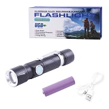 Фонарь Police 802-T6 ЗУ micro USB 1x18650 zoom зажим box                                            