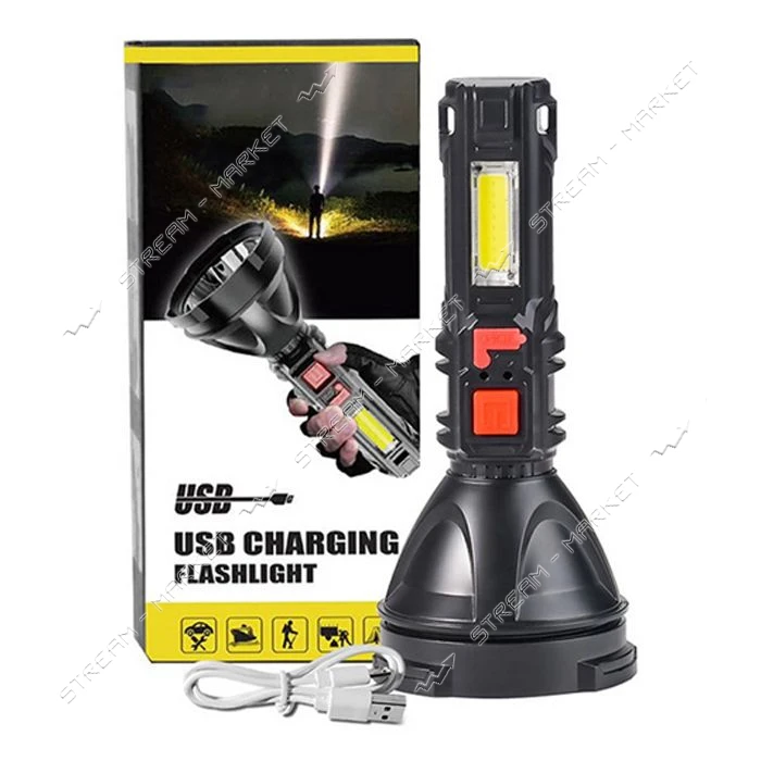 Фонарь Police BL-830-OSL плюс COB Li-Ion аккумулятор ЗУ microUSB Box