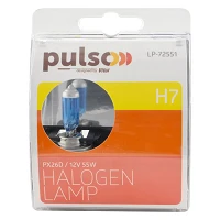 УЦІНКА!Лампи галогенні PULSO H7/PX26D 12v55w super white шлюб упаковки