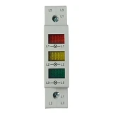 Трехфазный индикатор напряжения Lemanso LM6362 230В на Din-рейку три цвета