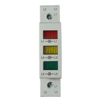 Трехфазный индикатор напряжения Lemanso LM6362 230В на Din-рейку три цвета                          
