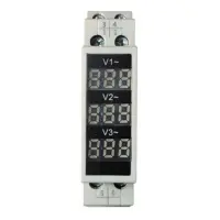 Трехфазный вольтметр Lemanso LM6360 3L плюс 3N AC 80В-500В на Din-рейку                             