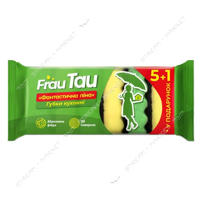 Губка кухонная Frau Tau Фантастическая пена 6шт