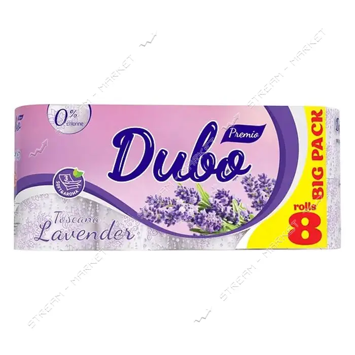 Туалетная бумага ДивоTosсana Lavender 3 слоя белая 8 шт