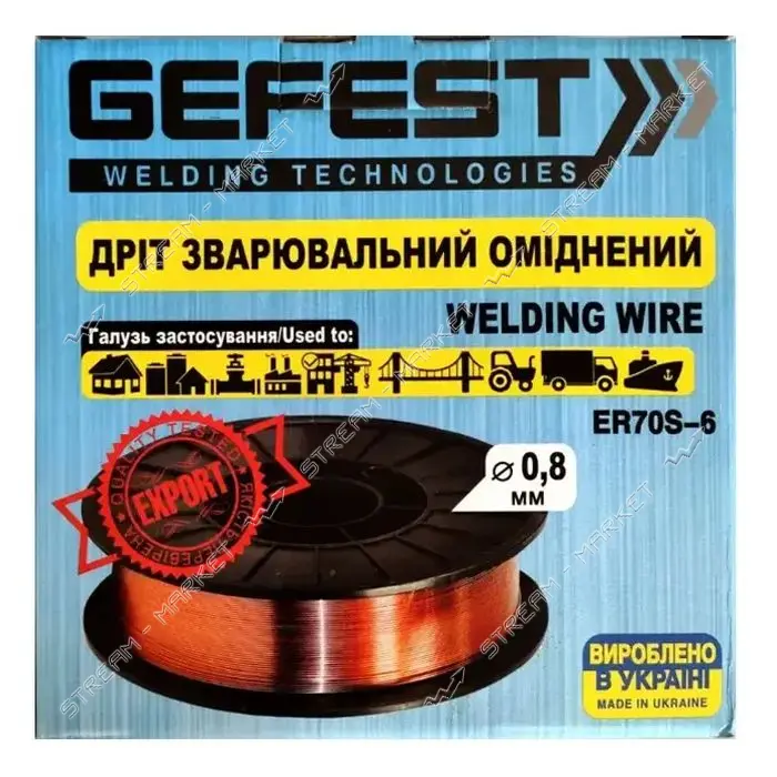 Проволока сварочная GEFEST d0.8мм 3.8кг