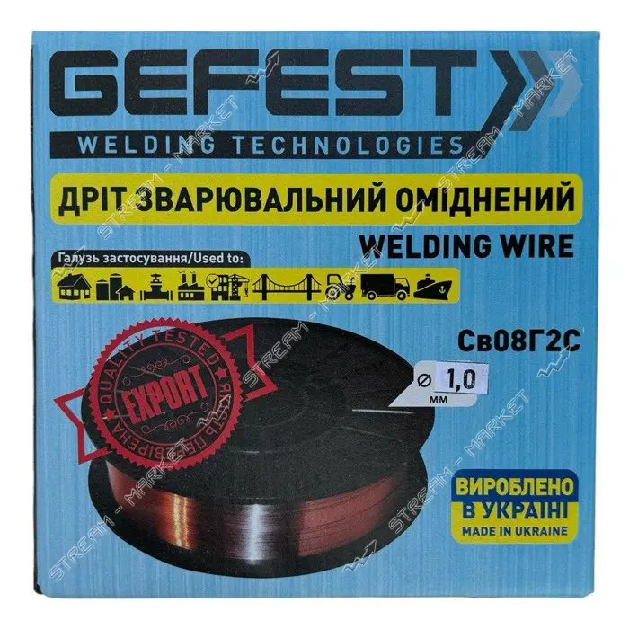 Проволока сварочная Gefest d 1мм 3.8кг
