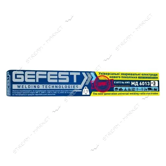 Электроды МД6013 (Е6013) GEFEST d3мм 1кг универсальный                                              