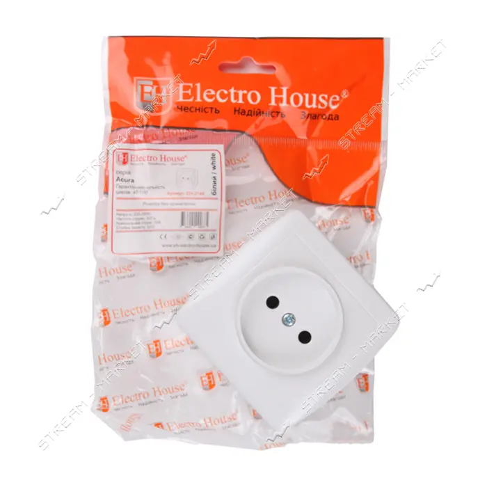 Розетка без заземления Electro House Acura EH-2144 внешняя серия