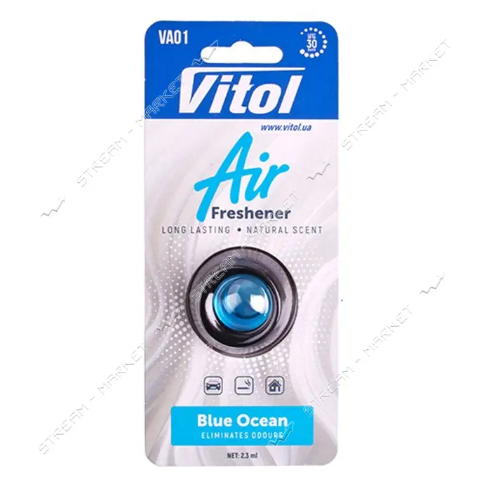 Освежитель воздуха Vitol на обдув AIR Blue Ocean 2.3мл