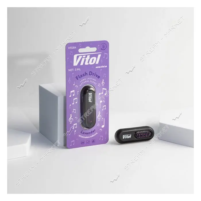 Освежитель воздуха Vitol на обдув Flash Drive Lavender                                              