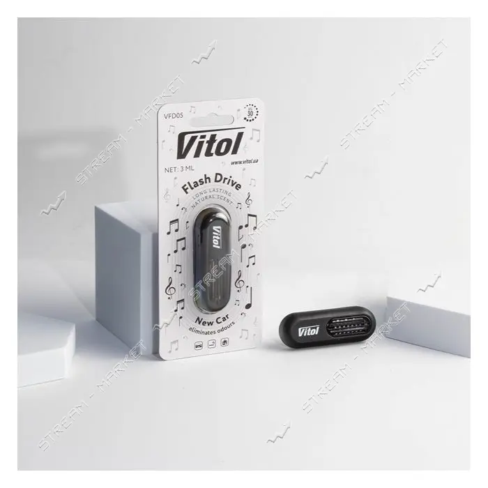 Освежитель воздуха Vitol на обдув Flash Drive New car                                               