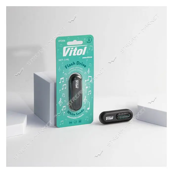 Освежитель воздуха Vitol на обдув Flash Drive White Sands                                           