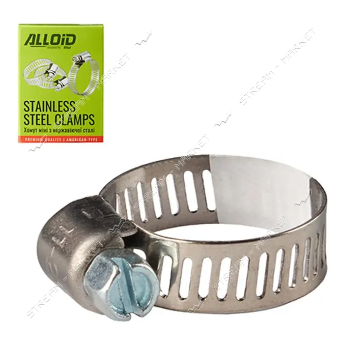 Хомут нержавейка Alloid мини 11-20 W2 10шт                                                          