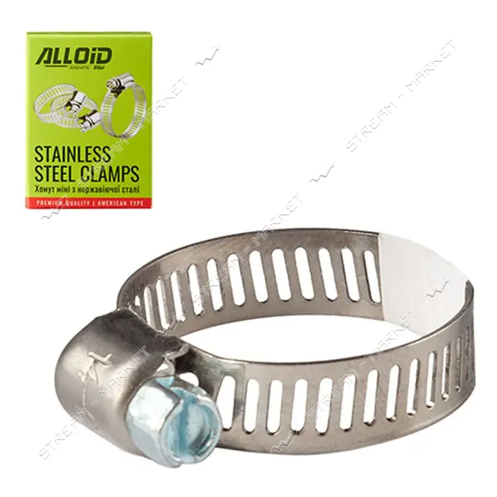 Хомут нержавейка Alloid мини 14-27 W2 10шт