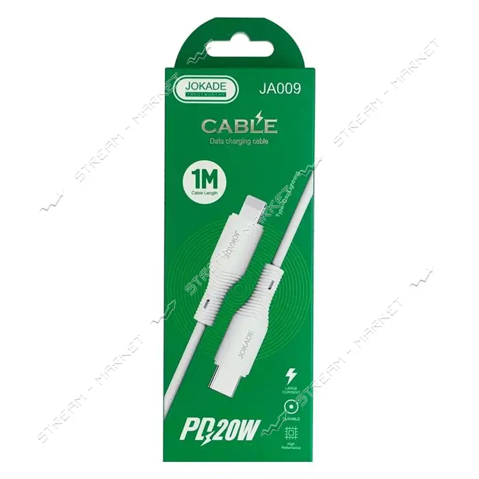 Кабель Jokade JA009 PD Type-C to Lightning 20W 1м белый                                             