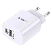 Сетевое зарядное устройство Jokade JB041 USB-C/USB/QC18W/PD20W белое                                