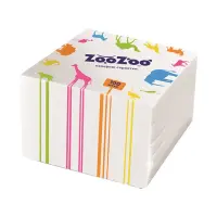 Салфетки столовые ZooZoo однослойные белые 24x23см 100шт                                            