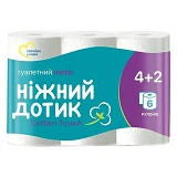 Туалетная бумага Нежное прикосновение 2 слоя 6 шт