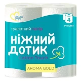 Туалетная бумага Нежное прикосновение Арома Голд 2 слоя 4 шт