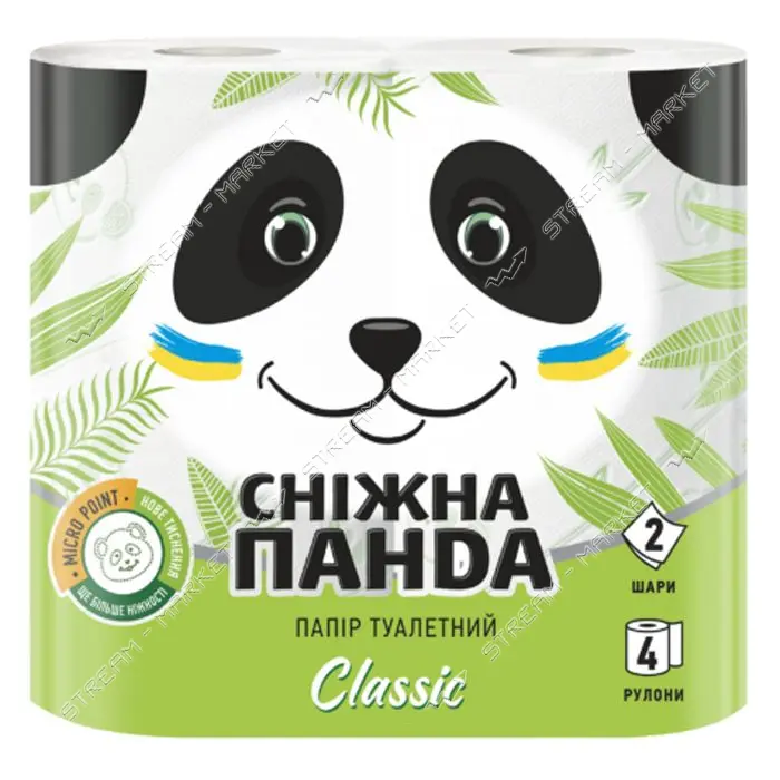 Туалетная бумага Снежная панда Classic 2 слоя 4 шт                                                  