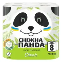 Туалетная бумага Снежная панда Classic 2 слоя 8 шт                                                  