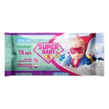 Салфетки влажные Super Baby SuperPack Ромашка и Aлоэ вера 15шт                                      