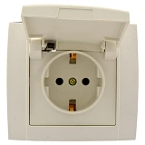 Розетка Yaweitai EW-2516 с заземлением и крышкой