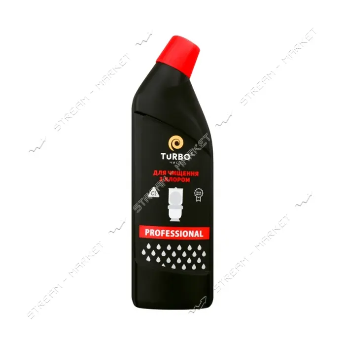 Гель активный для чистки унитазов TURBOчист Professional с хлором 1л                                