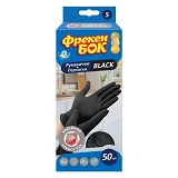 Перчатки латексные Фрекен Бок Black S 50шт