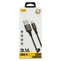 Кабель Aspor AC-27XL USB to Type-C 3.1A Textile 3м белый