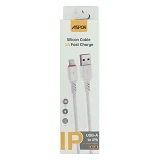 Кабель Aspor USB AC-58 Lightning Silicone 3A/1м FC белый                                            