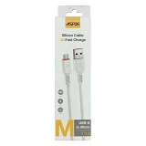 Кабель Aspor AC-57 Micro Silicone 3A 1м белый                                                       